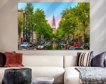 Amsterdam Groenburgwal in de lente von Dennis van de Water