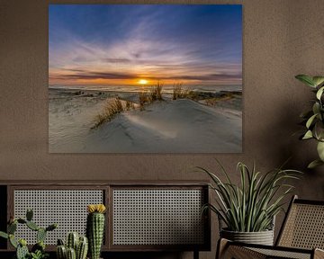 Paal 21 Zonsondergang - Texel van Texel360Fotografie Richard Heerschap