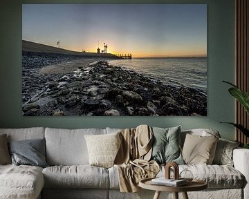 Oudeschild prachtige zonsopkomst - Texel van Texel360Fotografie Richard Heerschap