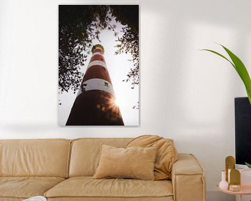 Lighthouse with backlight by Nico van der Vorm