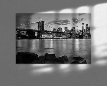 Skyline New York schwarz und weiß von Bart van Dinten