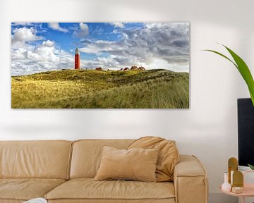 Panorama Vuurtoren van Texel / Panoramic Texel Lighthouse van Justin Sinner Pictures ( Fotograaf op Texel)