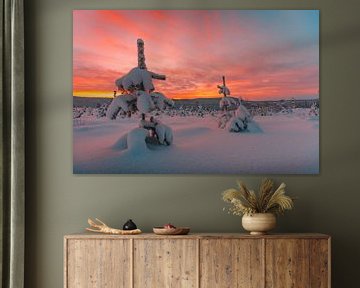 Schweden Sonnenuntergang im Winter 3 von Andy Troy