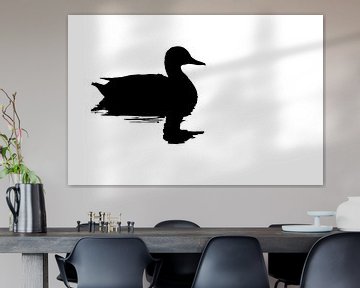 Silhouette einer Ente (rechteckig)