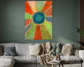 Blue radiating Sun 