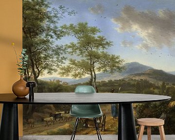 Italian landscape with shepherds, Willem de Heusch