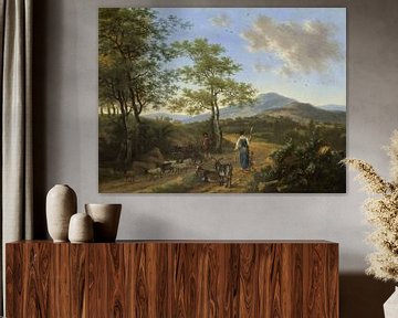 Italiaans landschap met herders, Willem de Heusch