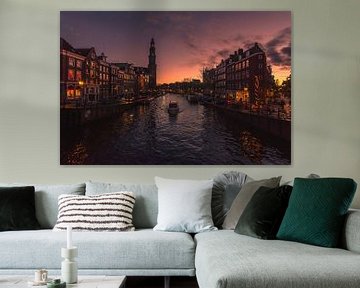 Sunset over the Prinsengracht Amsterdam