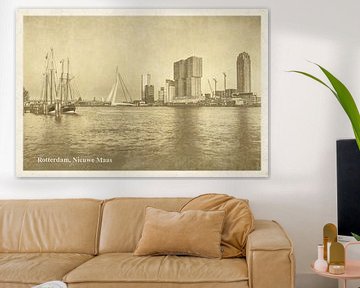 Vintage Ansichtskarte: Rotterdamer Fluss