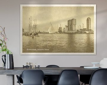 Oude ansichten: Rotterdam Nieuwe Maas van Frans Blok
