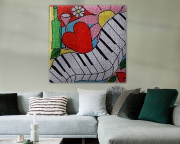Piano liefde en wijn by Angelique van 't Riet
