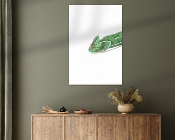 Chameleon in green by Celina Dorrestein
