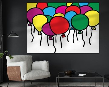 Ballons, party, couleur.