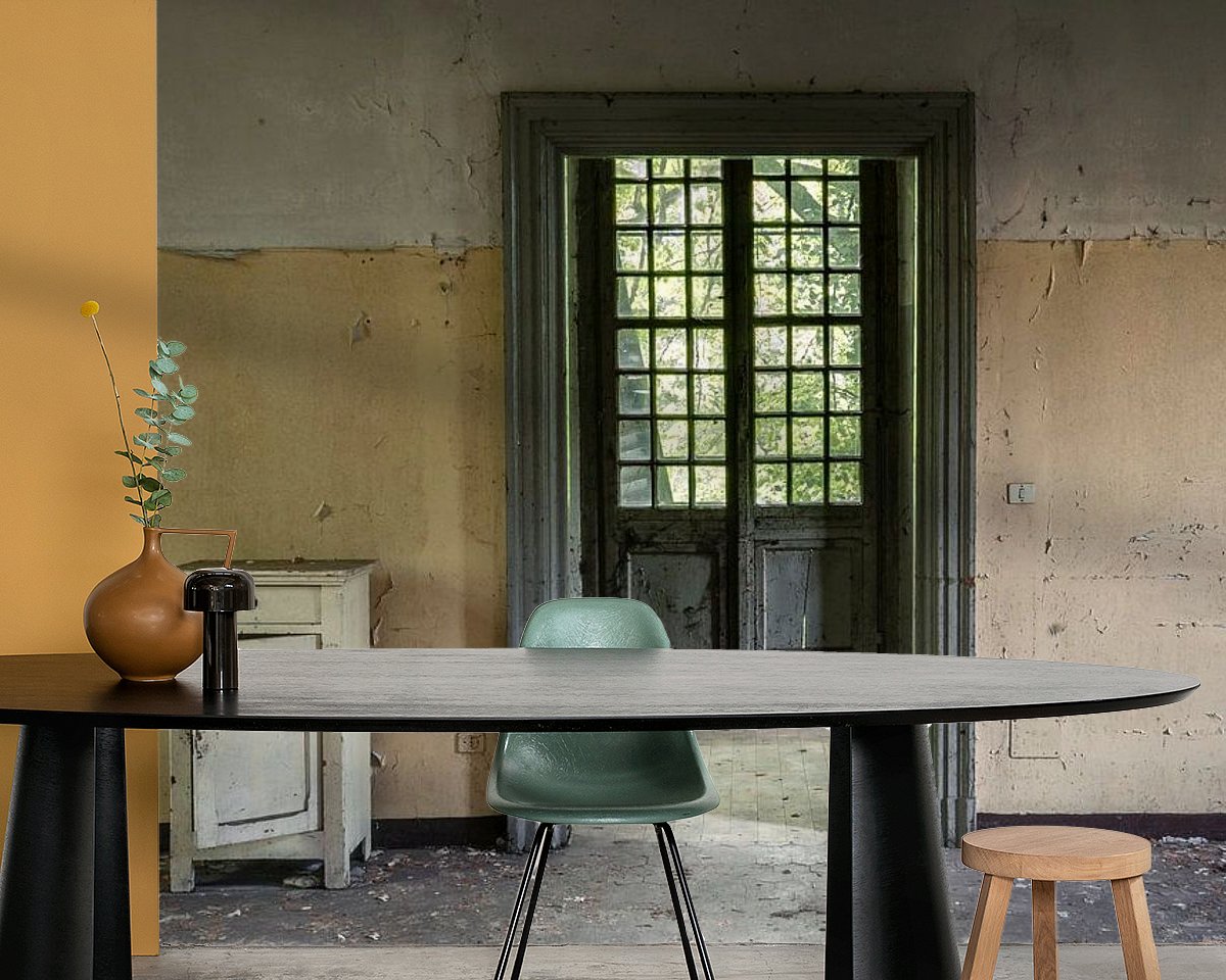 Voorbeeld van het werk in een kamer