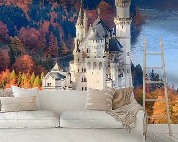 Herbst auf Schloss Neuschwanstein von Henk Meijer Photography