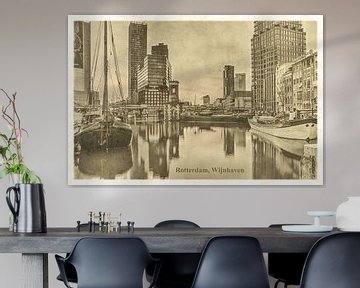 Vintage Ansichtskarte: Rotterdam Wijnhaven