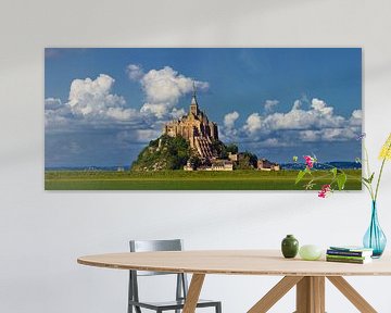 Panorama Mont Saint-Michel, Normandië, Frankrijk van Henk Meijer Photography