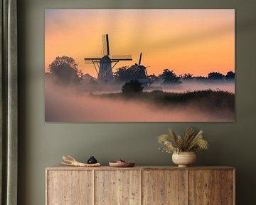 Sonnenaufgang, Ten Boer, Groningen, Niederlande