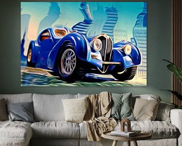 Bugatti Type 57 blue sur DeVerviers