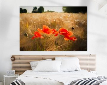 Poppies in the field. by Loris Photography