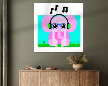 Pink elephant sur Digital Art design