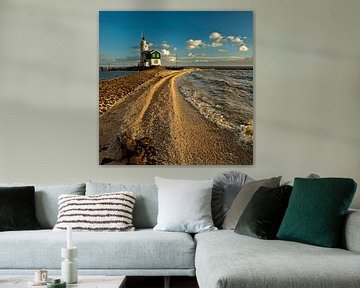 Lighthouse Marken The Netherlands square format by Peter Bolman