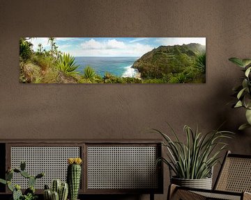 Na Pali-Küste in Kauai im Panorama