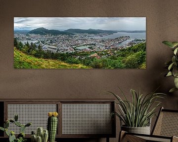 View to the city Bergen in Norway by Rico Ködder