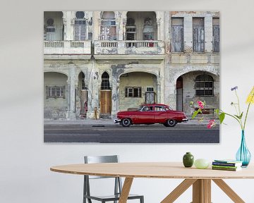 Klassisches amerikanisches Auto auf Malecon in Havana Cuba. von Maurits van Hout