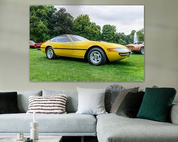 Ferrari 365 GTB/4 Daytona Italian 1970s sports car in yellow by Sjoerd van der Wal Photography