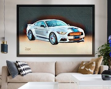 Ford Mustang van JiPé digital artwork