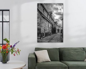 Muurhuizen historisch Amersfoort zwartwit by Watze D. de Haan