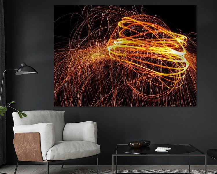 Voorbeeld van het werk in een kamer