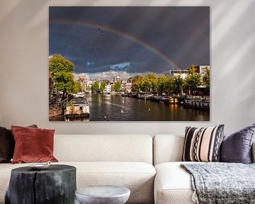 Regenboog over de Amstel