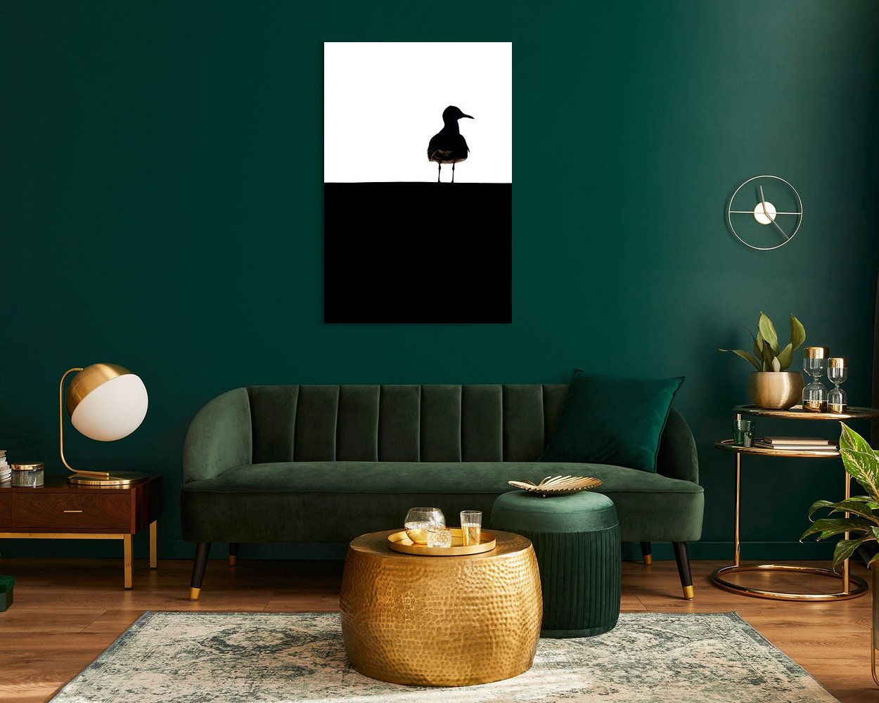 Voorbeeld van het werk in een kamer