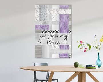 Graphic Art SILVER You are my home | violet sur Melanie Viola