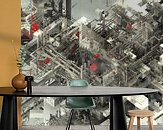 Voorbeeld van het werk in een kamer
