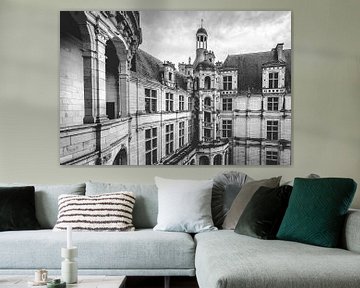 Château de Chambord in zwart-wit van Fotografiecor .nl