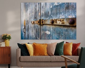 Old weathered distressed wood oak plank with vintage look.  by Fotografiecor .nl