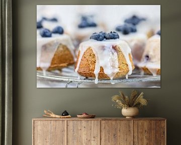 Teacakes met blauwe bessen & amandelen van Nina van der Kleij