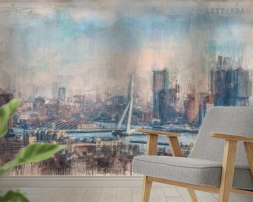Rotterdam geschilderde Erasmusbrug