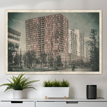 Vintage postcard: Rotterdam Kruisplein