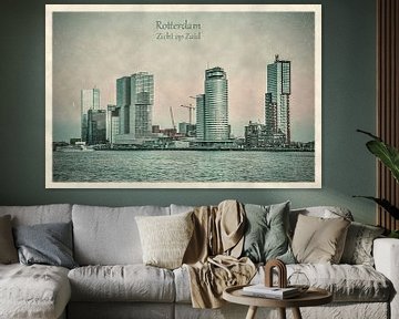 Vintage Ansichtskarte: Rotterdam Südufer