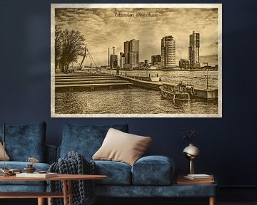 Vintage postcard: Rotterdam West Quay