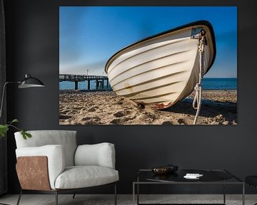 Fishing boat on the Baltic Sea coast in Rerik by Rico Ködder