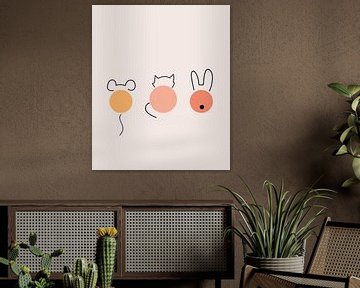Cute print for a nursery or children's bedroom by Charlotte Hortensius