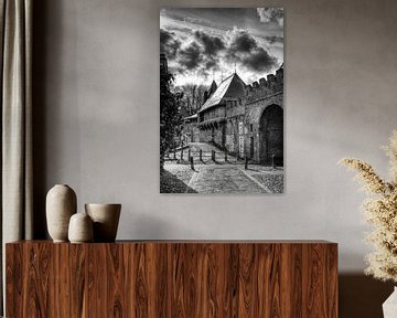 Koppelpoort historisch Amersfoort zwartwit von Watze D. de Haan