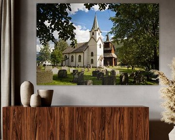 Torpo Stavkyrkje (staafkerk) in Noorwegen van Marie-Christine Alsemgeest-Zuiderent