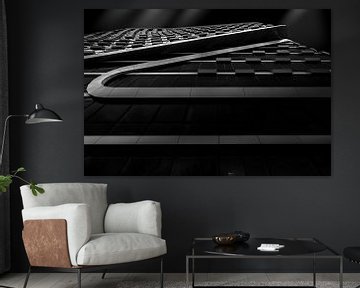 Zickzack - Modernes Büro (schwarz und weiß) von Ramón Tolkamp