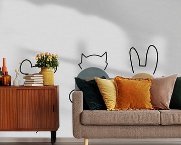 Mouse, cat, rabbit by Charlotte Hortensius